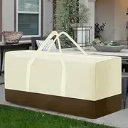 Cushion Storage Bag Waterproof Outdoor Cushion Storage Bag 68" L x 30" W x 20" H Extra Large Patio furniture Cushion Storage Bag with Handle and Zipper Begie
