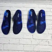 3ANGNI Orthotic Insoles UK 7 | 2 Pairs Arch Support Inserts Flat Feet Blue