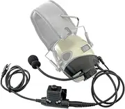 TSVISIONCORE Microphone & PTT for Howard Leight Impact Sports Noise Cancelling Headphones Airsoft