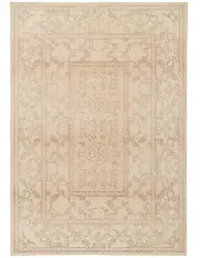 [Miss Amara] Valetta Medallion Washable Rug in Beige