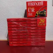 Maxell UR-90 Type 1 Normal Bias Blank Audio Cassette Tapes Case of 20 SEALED