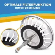Kitchen Sink Strainer Replacement Waste Plug Drainer Basin Drain Filter Steel