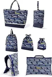COLORFUL CANDY STYLE NU452400 7-Piece Set, Water Repellent Fabric, Lesson Bag, Gusset, Shoe Case, Drawstring Bag, Gymnastics Clothes Bag, Cup Bag, Lunch Bag, Disaster Preparedness Headband, Disaster