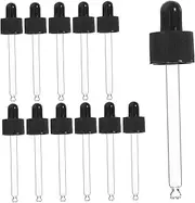 Healeved 12Pcs Portable Oil Dropper Travel Friendly Glass Pipettes with Bulb for Essential Oils Makeup and Outdoor Use Leak Durable Design