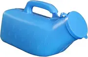 Men Pee Bottle,Men Potty,with Lid Handle,Lightweight Pee Collection Pot,Male Urinal Pee Bottle for Home Camping Car Male, Blue