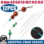 12PCS Big Eye Beading Needles Easy Threading Tool for Bracelet Jewelry Making AU