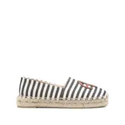 [Anine Bing] Anine Bing Paloma Striped Logo Espadrilles 37 IT BLACK/NEUTRALS