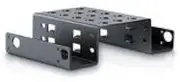 2-Bay 5.25 inch to 2.5 inch SATA SSD HDD Hard Drive Caddy Internal Mounting Bracket Converter Metal Material Mobile Rack Holder (Black)