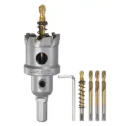 Carbide Hole Saw Set 32mm (1-1/4") Metal Cutter with 5pcs Center Drill Bits