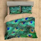 Peacock Feather Single/Double/Queen/King Size Bed Quilt/Doona/Duvet Cover Set
