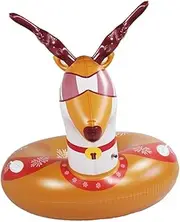 Abaodam 1 PC Inflatable Snow Tube Adorable Deer Shape Heavy Duty PVC Sled for Winter Outdoor Fun High Abrasion Low Temperature Resistance Easy to Clean for Sledding Adventures