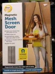 Mesh Magnetic Screen Door Fits Doors Up To 19.5" X 83" W 18 Magnet Auto Closure