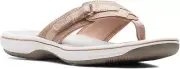 Clarks Breeze Sea Womens Flip Flop Rose Gold Synthetic US Size 12 M