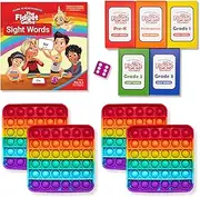 The Fidget Game Learn to Read in Weeks Master 220 High-Frequency Dolch Sight Words Curriculum-Appropriate for Pre-K to Grade 3 - Popping Mats & Dice