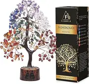 Seven Chakra Tree of Life - Crystal Tree for Positive Energy - Natural Gemstone Bonsai Money Tree - Valentine Tree Gift - Good Luck Feng Shui Gifts Healing Crystal Money Trees Figurine Spiritual Gift