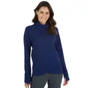 IBKUL Women's Solid Popcorn Stitch 64000 Asymmetrical Zip Pullover, All Options
