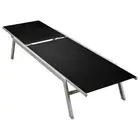 Sun Lounger Outdoor Furniture Lounger Sofa Steel and Textilene Black vidaXL