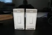 (2) Lutron Claro CA-3PS-WH 15AMP, 120/277v, 3 Way Switch White All Lighting NEW!