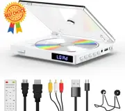 Mini DVD Player for TV, HDMI/RCA/USB/Disc Support, Compact HD Player