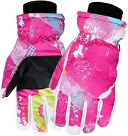 [byepica] Waterproof Kids Ski Gloves, Windproof Snow Gloves, Insulated Thermal Gloves for Sledding, Snowboarding, Skiing, Snowball Games
