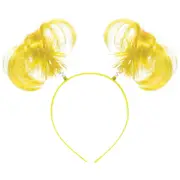Yellow Ponytail Headbopper with Tinsel