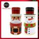 摩達客耶誕-聖誕老公公＆雪人創意三層糖果罐擺飾兩入組-交換禮物