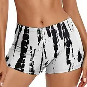 [Generic] Swim Pants Boys Women's Swim Shorts Casual Ethnic Printed High Waist Swimsuit Swimsuit Bottoming Shorts Swimsuit Bottom Loose Tight Belt Sports Yoga Shorts Swim Shorts Swim Short Man Swimwear Shorts