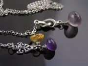 Ametrine, Amethyst and Citrine Necklace, Handmade Jewellery