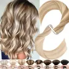 Balayage Tape In Hair Extensions Real Remy Human Hair Seamless Skin Wefted Thick