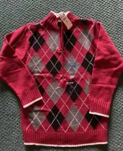 Boy’s Argyle Christmas Sweater By Children’s Place In Size Small 5-6 - NWT