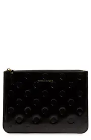 Comme des Garçons Wallets Dot Embossed Large Zip Pouch in Black at Nordstrom One Size