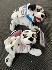 Vtg Retired 101 Dalmations Plush Set Of 2 Jewel And Lucky 8” Plush NWT