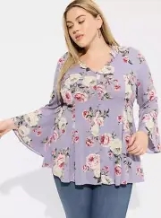 NWT Torrid Fit And Flare Rayon Slub Button-Front Top Size 3 (22/24)