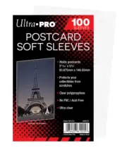 100 Count Pack Ultra Pro Postcard Standard Size Sleeves For Archival #81225