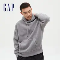 在飛比找蝦皮商城優惠-Gap 男裝 內刷毛帽T-灰色(656115)