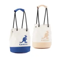 在飛比找momo購物網優惠-【KANGOL】袋鼠 大LOGO水桶包 63258706(帆
