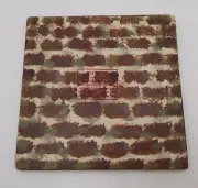 Blue Sky Clayworks Tea Lite Handpainted Brick Base Tile Underplate