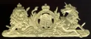 Scrap German Dresden Gold Foil Paper Queen Victoria Royal Crest Victorian Crafts
