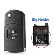 1PCS For Mazda 3 5 6 Folding Flip Remote Car Key Black FOB Shell Case Fob 3 buttons key Replacement 2BNT Big Holder