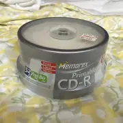 Memorex 700MB 80 Minute 52x Printable CD-R 30 Pack Spindle. Blank CDs Recordable