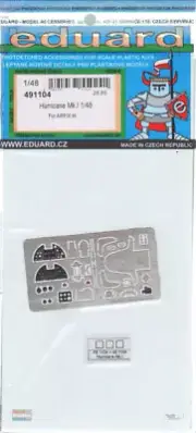 EDU491104 1:48 Eduard Color PE - Hurricane Mk.I Detail Set (AFX kit)