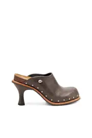 [Diesel] Diesel - D-Woodstock-Studded leather mules - Mules - Woman - Brown 37 Brown