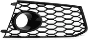 Car Front Bumper Fog Light Lamp Grille Grill Cover Mesh Honeycomb Hex Compatible For Audi RS7 2014 2015 2016 2017 2018 Car Accessories(Right Side)