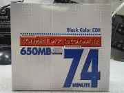 BLACK Recordable CD-R - 10 Pack / 74 minute / 650MB / individual slim cased
