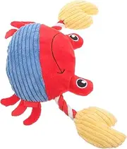 Dog Chew for Dogs Soft Squeaky Crab Shaped Teething Engaging Interactive Pet Plaything for and Exercise