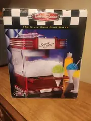 Nostalgia RSM702 Retro Single Countertop Shaved Ice Snow Cone Maker Ice Machine