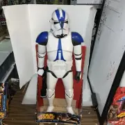 Rare 31 inch Jakks Pacific Big Figs Star Wars Clone Wars 501st Clone Trooper NIB