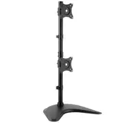13 - 27" Inch 10kg Vertical Dual 2 LCD Monitor Freestanding Desktop Stand VESA