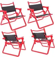 BESPORTBLE Mini Folding Chairs Dollhouse Relaxation Armchair Set Portable for Micro Garden