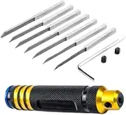 Tracing Tool, Metal Scribe, Marking Tools for Woodworking | Tungsten Steel Tracer Resin Carved Scribing Cutting Tool with Hex Wrench for Cutting